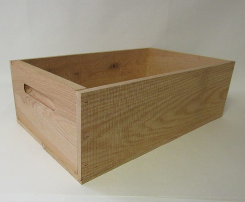 Item No 1007 1/2 bushel Produce Display Wood Crate natural oak wood, 19