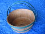 #1464: Wooden 1/2 Bushel Gift Tub with Dual Wood handles, Case Quantity: 3