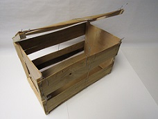 Item No. 1511: Inner Stacking 5/8 Bushel Wood Wirebound Crate, Quantity per bundle: 280