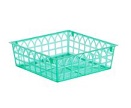 Green 1/2 Pint Mesh Plastic Berry Till, Square Half Pint Basket, Item No. 402