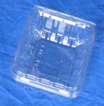 #456  Pint Clam Hinge Cover Berry Till, plastic, clear, 600 pack