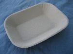 #497: Quart-size Rectangular Tray, Molded Pulp Fiber, Biodegradable, natural color, Qty: 500