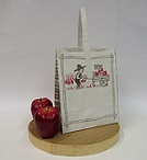 #547  Wet-Strength Paper Tote Bag, white, "Farm Fresh", 1 peck, 500 pack