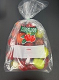 #554  Gusset Apple Bag, clear, 1/2 bushel, 20#, 500 pack