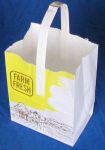 #579  Wet-Strength Paper Tote Bag, white, "Farm Fresh", 5 lb., 500 pack