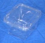 #761  Pint Clam Hinge Cover Berry Till, clear plastic, "Mix", 378 pack