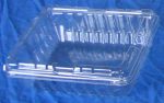 #763  2 Quart Clam Hinge Cover Berry Till, clear plastic, 216 pack
