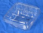 Item No. 801  1/2 Pint Clam Hinge Cover Berry Till, clear plastic, 500 pack