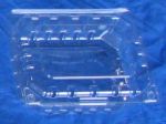 #807  Quart Clam Hinge Cover Berry Till, clear plastic, 500 pack