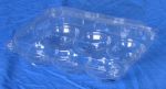 #809  6 Cell Clam Hinge Cover Tray, plastic, clear, 200 pack