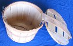 #867  1/2 Bushel Basket Cover, Natural Wood, Crown with Rim, 12 pack, THIS ITEM IS THE COVERS ONLY