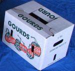 #893  1/2 Bushel Cascaded Wax Carton, "Gourds", 600 pack
