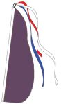 #P13WI Solid Wine-Colored Feather Flag