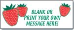 #P8BLNKSTR3 Customizable Banner with 3 Strawberries Artwork