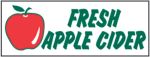 #P8APPFRCIDHD "Fresh Apple Cider" Heavy Duty 3 ft x 8 ft Banner