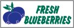#P8BLUFRHD "Fresh Blueberries" Heavy Duty 3 ft x 8 ft Banner