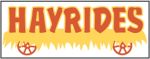 #P8HAYHD "Hayrides" 3 ft x 8 ft Heavy Duty Banner
