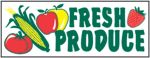 #P8PROFRHD "Fresh Produce" 3 ft x 8 ft  Heavy Duty Banner