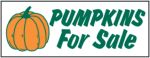 #P8PUM4SALEHD "Pumpkins For Sale" 3 ft x 8 ft Heavy Duty Banner