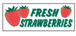 #P8STRFRHD "Fresh Strawberries" Heavy Duty 3 ft x 8 ft Banner