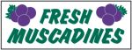 #P8MUSFR "Fresh Muscadines" 3 ft x 8 ft Banner