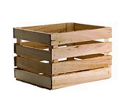 Item No 1002   1 Bushel Wooden Crate, 3 pack