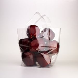 Item No 1018   1/2 Peck Clear Plastic Tote Bag  6 3/4  x 4 3/4 x 8 1/2 inches tall  200 Pack  