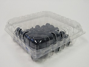 Item No 1044,  1/2 Pint Clam Hinge cover Till, Clear Plastic, 516 pack