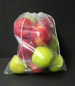 Item No 1058  Peck non-vented poly draw cord bag, 1,000 pack