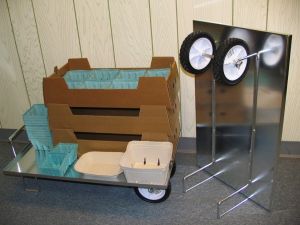 Item No 107 Tray Carrier Commercial with 7" Wheels