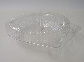 Item No 1152: 6 1/2 inch Pie Container, Clam Hinge, 300 pack