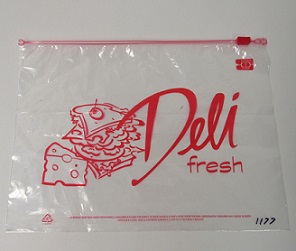 Item No 1177  Bag Clear, Slider, "Deli Fresh" 1,000 Pack