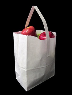 Item No 1240   10 Pound Wet-Strength White Paper Tote Bag 500 pack
