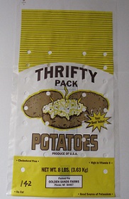 Item No 142 Bag Potato 8 pound Plastic Vented 1,500 pack