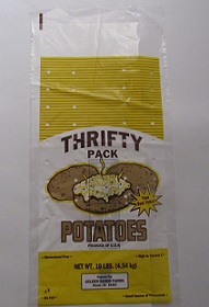 Item No. 143 Bag Potato 10 pound plastic 1,000 pack
