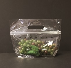 Item No 1449    9 1/2 x 7 1/4 x 3 1/4 inch Vented Zipper Bag with Handle Grip, 1,000 pack