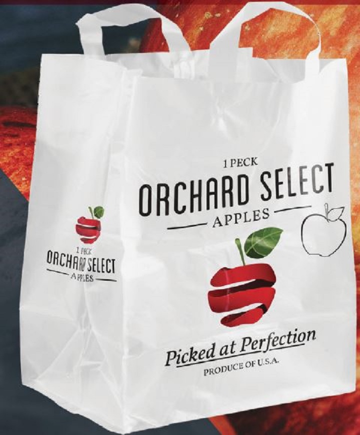 1/2 Peck White Paper Apple Tote Bag