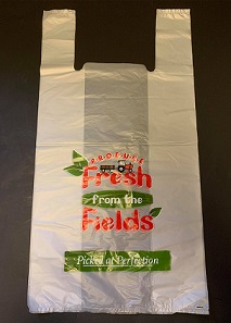 Item No 1567 Fresh From the Fields Printed T-shirt Bag, 1000 pack