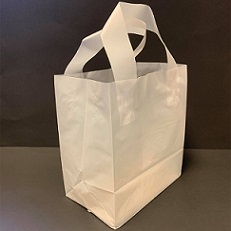 Item No 1571 1/2 Peck Poly Tote Bag, Plain White Frosted, 500 pack