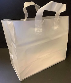 Item No 1573  1/2 Bushel Poly Tote Bag, Plain White Frosted, 250 pack