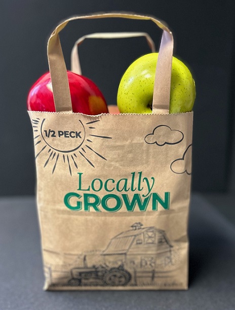 Item No 1581 1/2 Peck "Locally Grown" Paper Tote Bag 400 pack