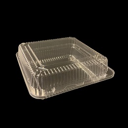 Item No 1644 Large Square Hinge Container, Non-Vented, 250 pack