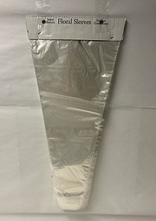Item No 1654  Flower Sleeve Bouquet 23 inches long clear 1,000 pack