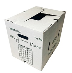 Item No 1674  1 1/9 Bushel Wax Vegetable Box, 250 pack