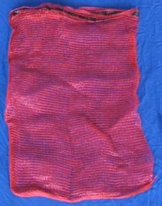 Item No. 231  3 lb Red Leno Mesh Bag with Draw Cord 1000 pack 