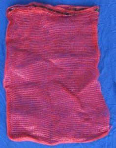 Item No. 231  3 lb Red Leno Mesh Poly Bag with Draw Cord 500 pack 