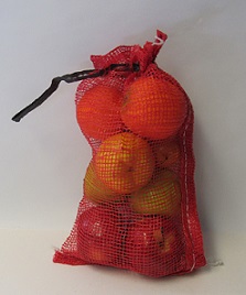 Item No 232  5 lb Red Leno Mesh Poly Bag with Draw Cord, 500 Pack 