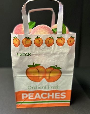 Item No 2539 1 Peck "Orchard Fresh Peaches" Paper Tote Bag 400 pack