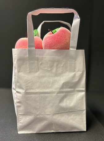 Item No 2550 1/2 Peck White Paper Tote Bag 400 pack