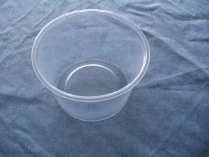 Item No 262  Round 3/4 pint, 12 oz. Plastic Container,  clear, microwaveable, 500 pack